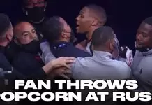 Russell Westbrook: “I wouldn’t come up to me on the street and throw popcorn on my head, because you know what happens”