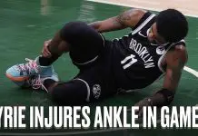 LeBron James reacts to Kyrie Irving’s ankle injury in Game 4 vs. Bucks