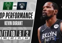 LeBron James reacts to Kevin Durant’s 49-point game vs. Bucks