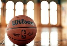 Wilson official game ball of the NBA