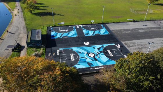 Foot Locker and NBA refurbish community basketball court in the heart of South London with support from local partners