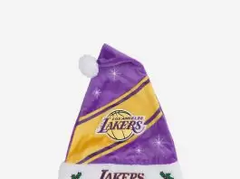 LOS ANGELES LAKERS HIGH END SANTA HAT