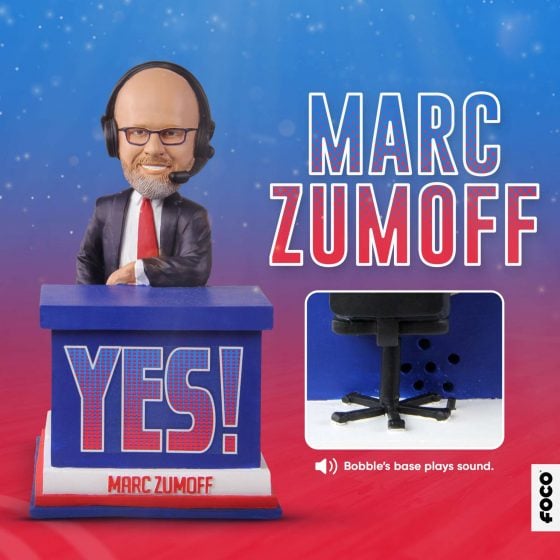 FOCO Releases New Marc Zumoff 76ers Legendary Voice Bobblehead