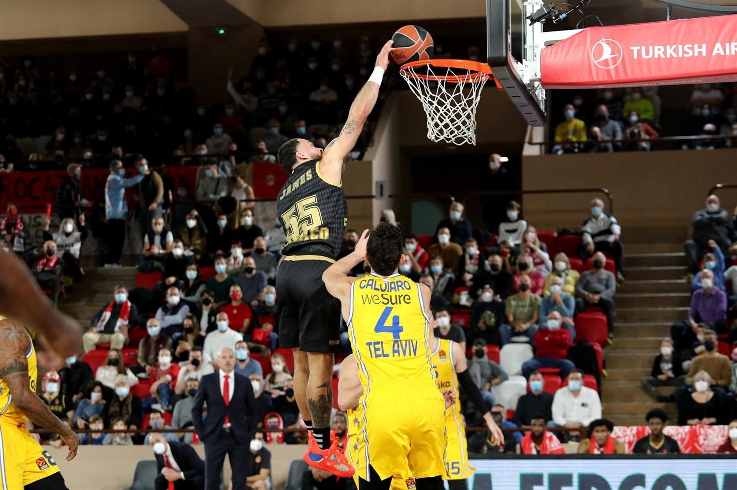 Mike James Monaco Maccabi Tel-Aviv EuroLeague Round 19