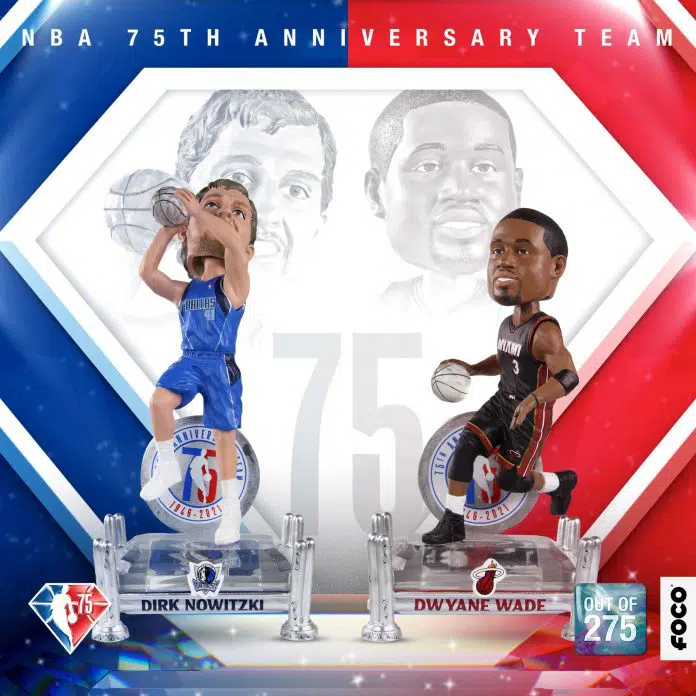 FOCO NBA 75TH WADE AND NOWITZKI