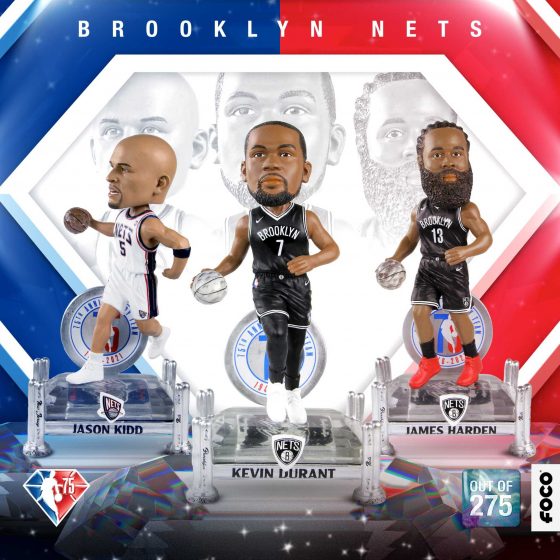 FOCO Releases New Collection of Nets Bobbleheads for NBA’s 75th Anniversary