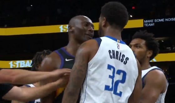 Marquese Chriss and Bismack Biyombo had to be separated in locker room hallway during Suns win [VIDEO]