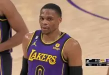 Russell Westbrook reacts to MVP chants from Lakers fans