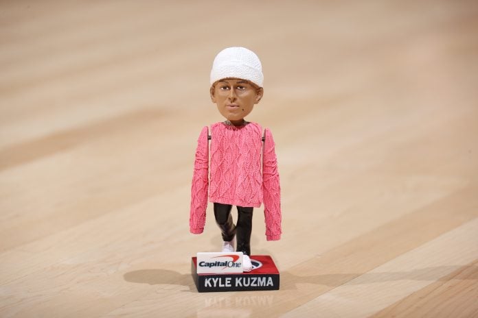 Kyle Kuzma's pink sweater bobblehead is real, and I must have it