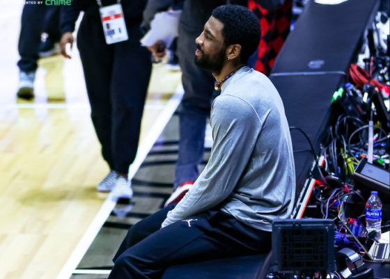 Kyrie Irving shrugs off accidental step by Dillon Brooks that aggravates foot issues