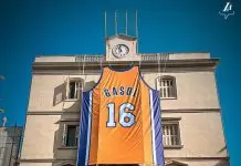 LOOK: Barcelona raises Pau Gasol’s No. 16 gold gear in light of Lakers jersey retirement