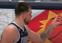 Luka Doncic shows “money” gesture after refs don’t call foul against him