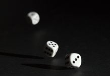 Three dice - symbolizing chance and luck