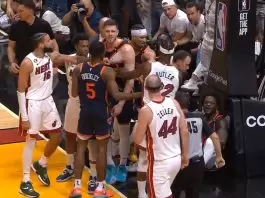 Tempers flared in Knick-Heat G3 as Zeller, Hartenstein ignites fracas