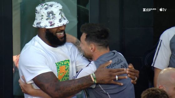 LeBron James shares moment with Lionel Messi during Inter Miami debut