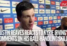 Austin Reaves reacts to Kyrie Irving complimenting his handles