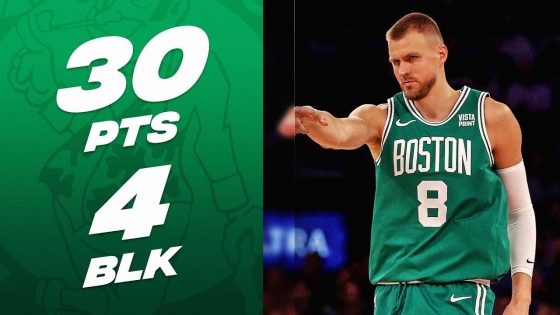 Kristaps Porzingis reacts to historic Celtics debut in New York