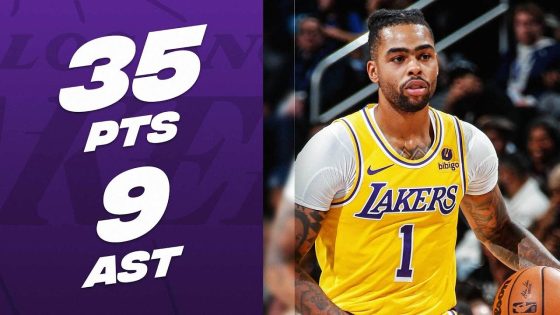 D’Angelo Russell dominates with 35 points as Lakers crush Pistons