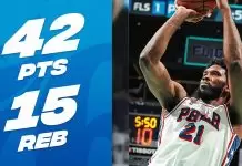 Joel Embiid’s dominance propels 76ers to historic 53-point victory over Hornets