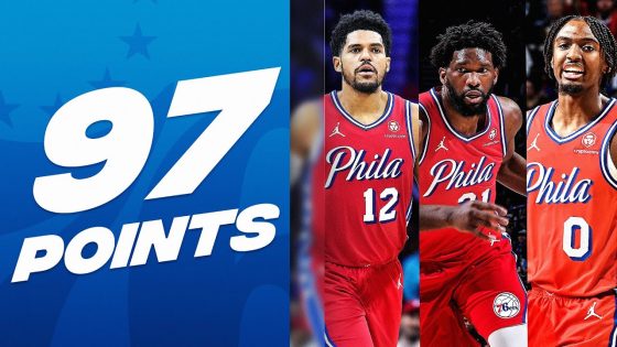 Three players combine for 97 points as 76ers beat Raptors