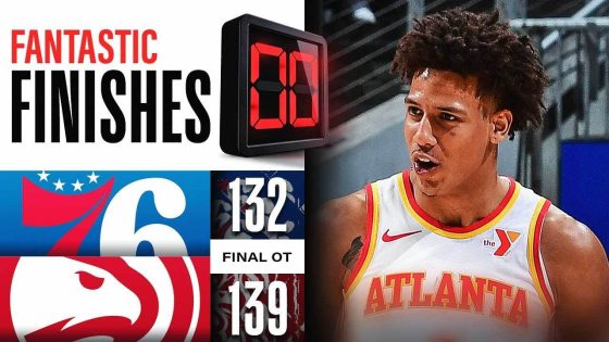 76ers suffer third straight loss as Hawks prevail in overtime duel