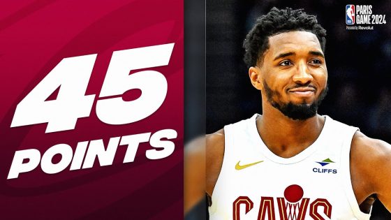 Donovan Mitchell’s 45-point explosion propels Cavaliers to win over Nets in Paris