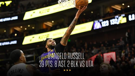 Jazz extend Lakers’ woes, overcoming D’Angelo Russell’s 39 points