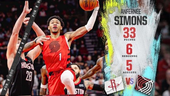 Anfernee Simons guides Trail Blazers to overtime victory against Rockets