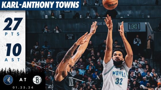 Towns and Edwards propel Timberwolves to tight win over Nets
