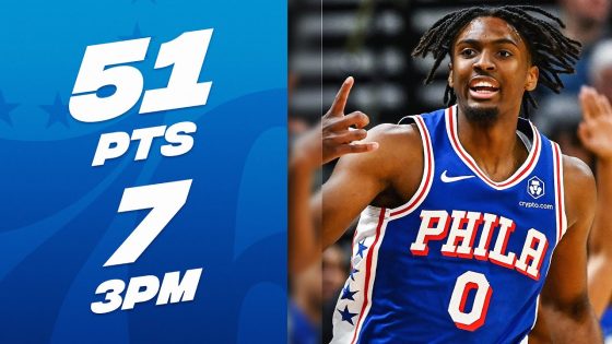 Tyrese Maxey’s career night: Explodes for 51 points as 76ers outlast Jazz