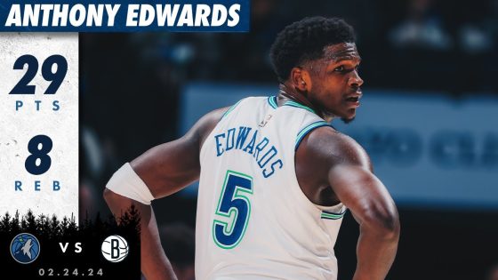 Edwards et Towns propulsent les Timberwolves vers une victoire dominante contre les Nets