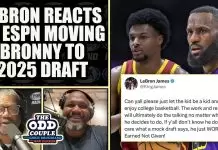 LeBron James weighs in on Bronny’s exclusion from latest mock draft