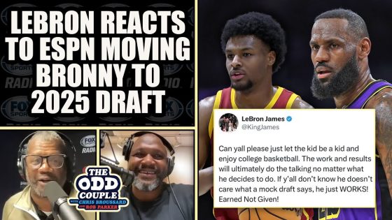 LeBron James weighs in on Bronny’s exclusion from latest mock draft