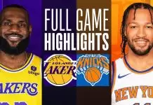 Lakers overpower Knicks, ending 9-game winning streak