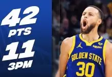 Steph Curry’s 42-point performance ignites Warriors’ victory over Pacers
