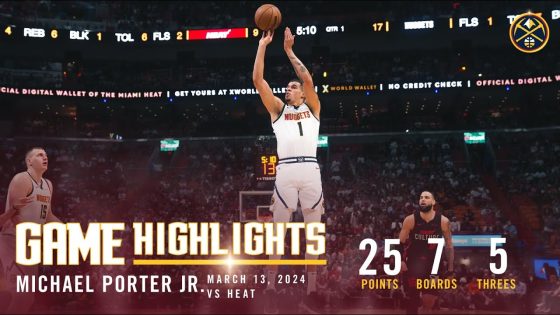 Michael Porter Jr. leads Nuggets to won vs. Heat, claim top spot in West