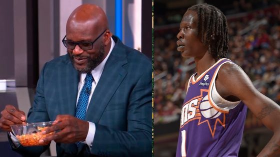 Shaq celebrates Bol Bol’s strong first half with bowl of cereals
