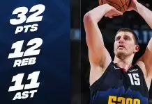 Nikola Jokic’s triple-double guides Nuggets over Celtics