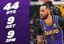 D’Angelo Russell’s 44-point outburst lifts Lakers over Bucks in thriller