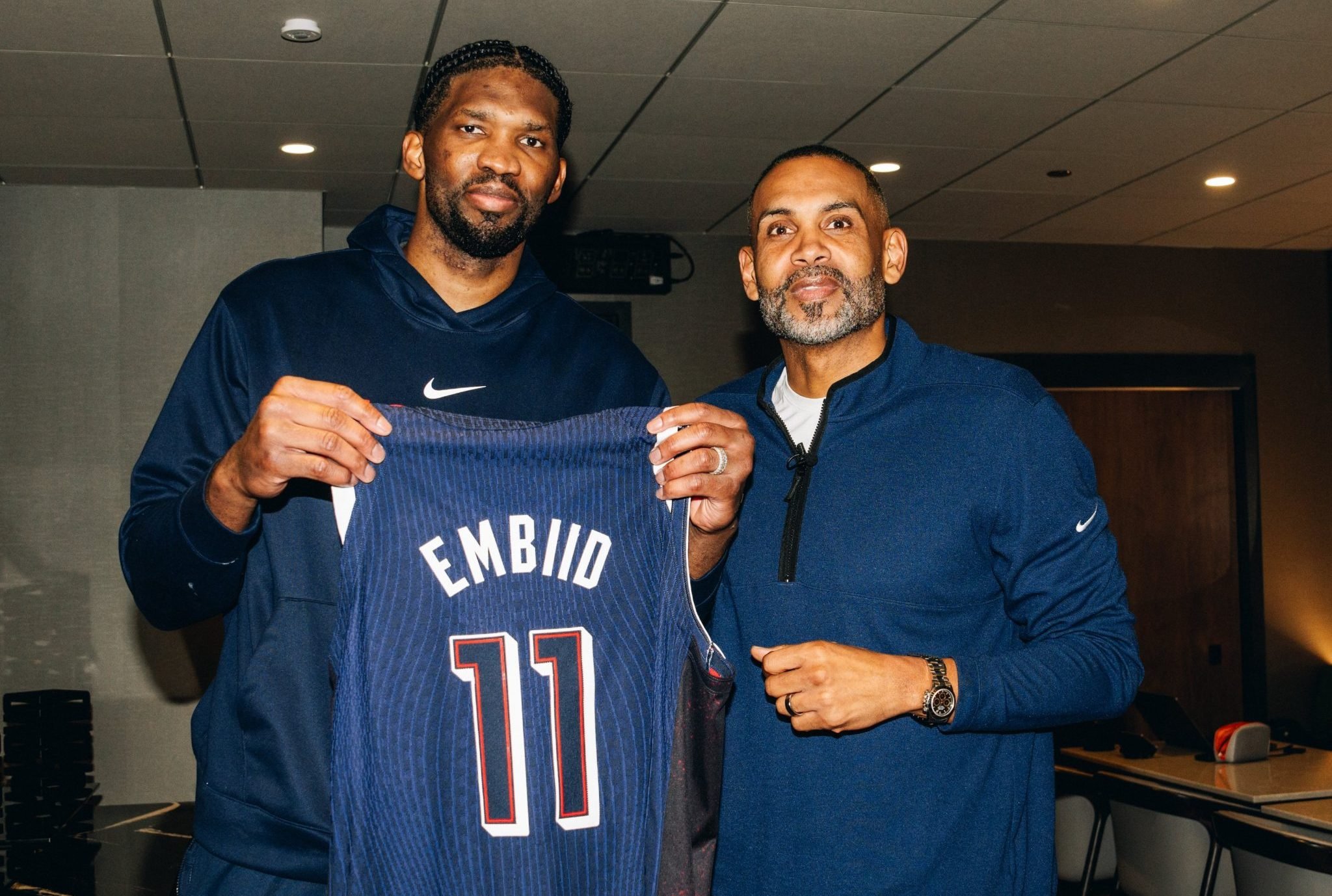 Joel Embiid, Grant Hill