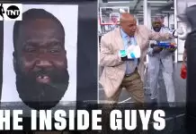 Barkley and Shaq take swings at Kendrick Perkins punching bag