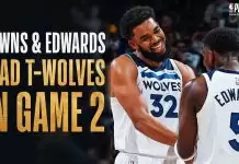 Edwards, Towns lead Timberwolves to blowout Game 2 win over Nuggets