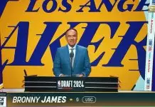 LeBron James reacts to Lakers drafting Bronny