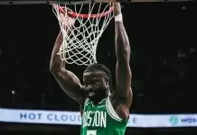 Kristaps Porzingis: Jaylen Brown’s physicality/motor is like an animal