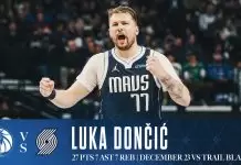 Doncic leads Mavericks to blow out win over Trail Blazers