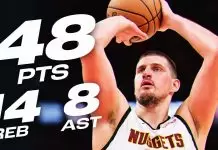 Jokic erupts with 48 points as Nuggets dominate Hawks