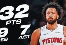 Cunningham drops 32 points in Pistons’ win over Rockets