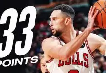 LaVine drops 33 points as Bulls rout Wizards