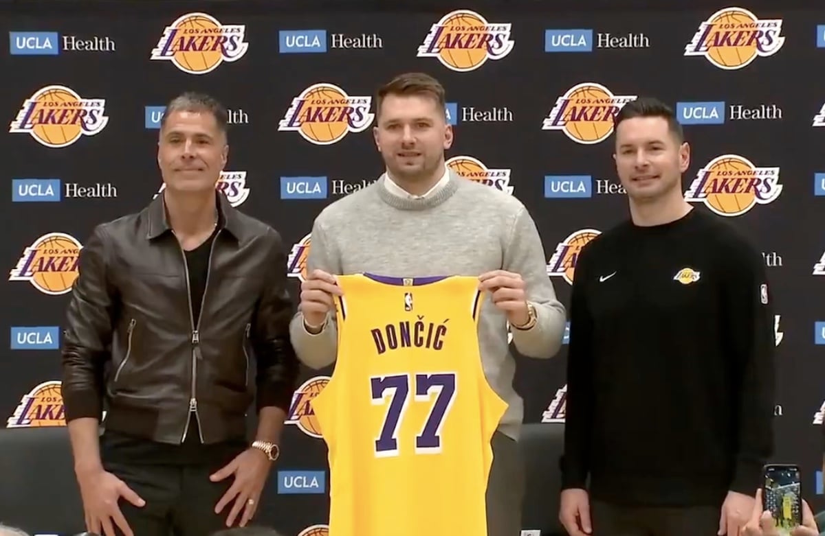 Rob Pelinka, Luka Doncic, JJ Redick