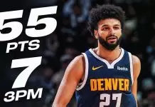 Murray drops 55 as Nuggets extend win streak to eight